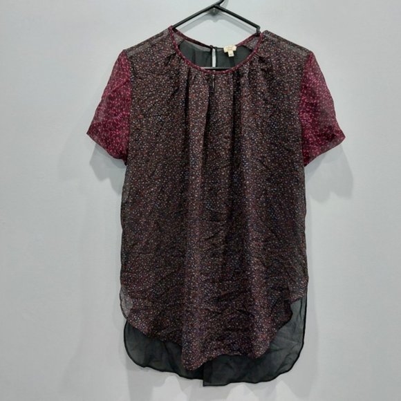 Aritzia Wilfred Silk Open Back Short Sleeve Top Medium - Picture 1 of 6